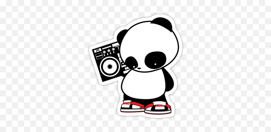 Hip Hop Panda Sticker Panda Illustration Panda Hip Hop - Hip Hop Panda Emoji,Hip Hop Emoji