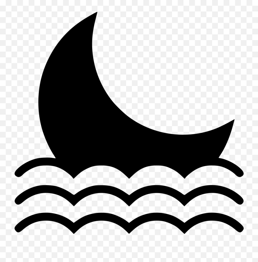 Download Seaside Moon Setting Hd Png - Clip Art Emoji,Boat Moon Emoji