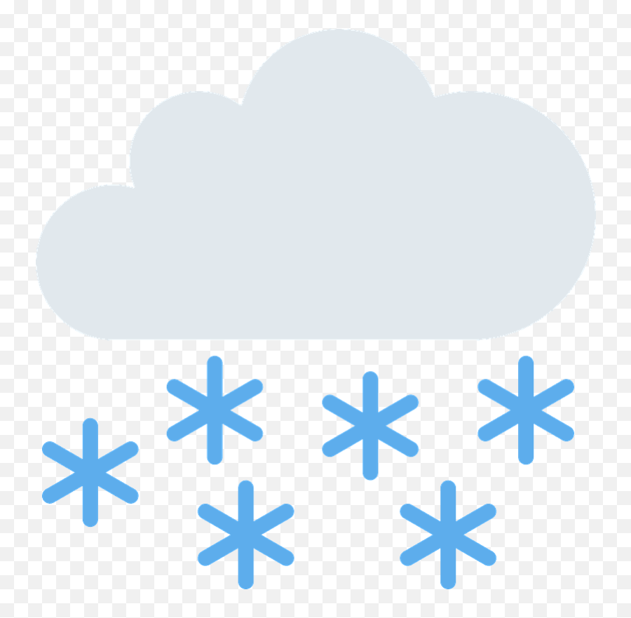 Cloud With Snow Emoji Clipart Free Download Transparent - Emoji Neve,Snow Flake Emoji