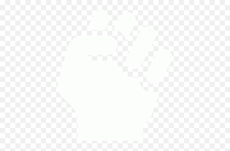 White Clenched Fist Icon - Raised Fist Icon White Emoji,Fist Emoticon