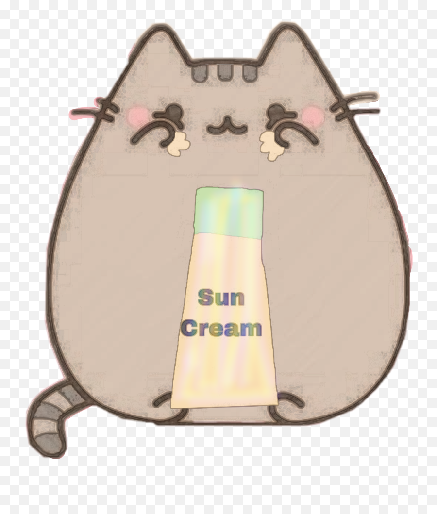 Pusheen Sunscreen Summer Sticker By Hi - Soft Emoji,Sunburn Emoji