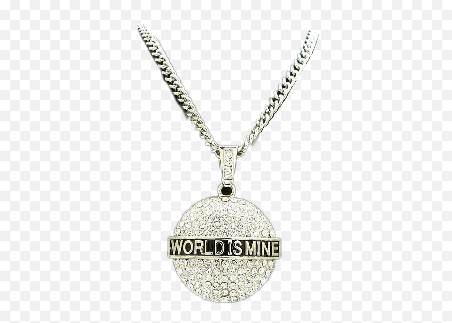 The World Is Mine Iced Out Pendant Chain Png Official Psds - Solid Emoji,100 Emoji Necklace
