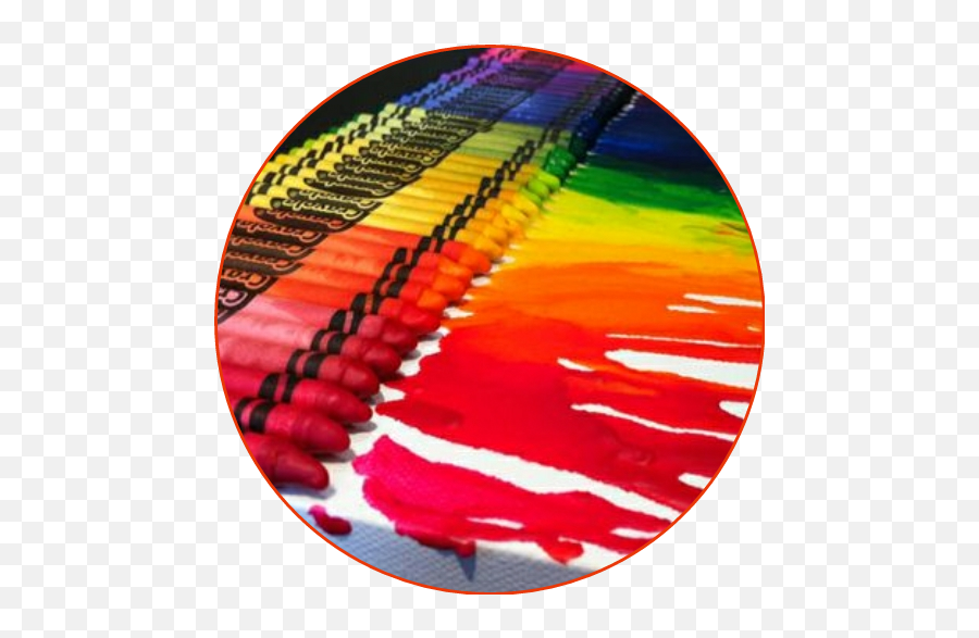 Crayons Crayon Colorful Color Colors Rainbow Rainbowaes - Circle Emoji,Crayon Emoji
