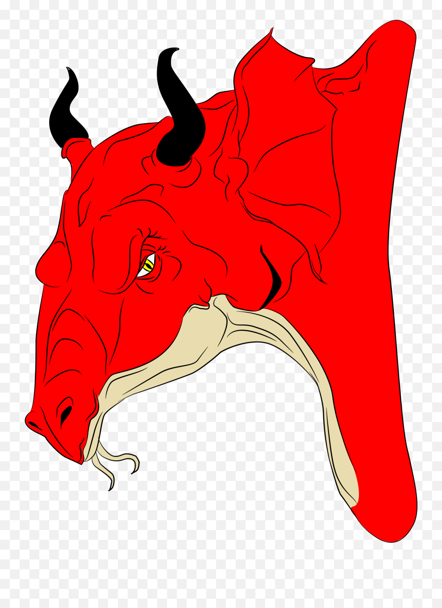 Red Dragon Head Vector Clipart Image - Clip Art Emoji,Airhorn Emoji