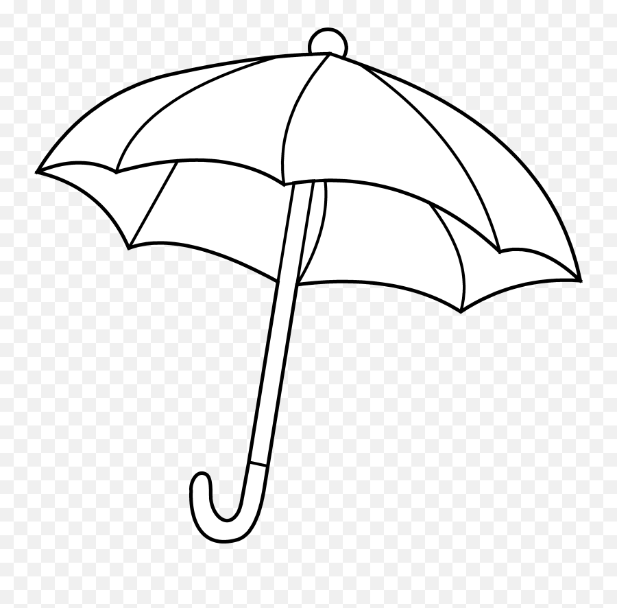 Umbrella Coloring Page Free Clip Art - Umbrella Coloring Pages Png Emoji,Umbrella And Sun Emoji