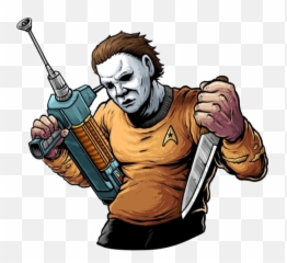 Stickergang Michael Myers Star Trek Mashup Killing It - Cartoon Emoji