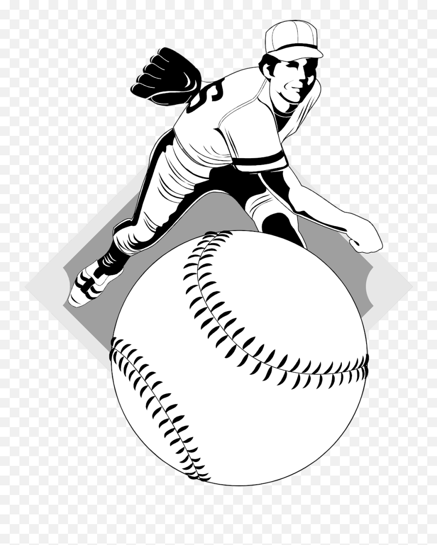 Throw Baseball Clipart - Drawing Baseball Pitcher Clip Art Emoji,Softball Emoji Pillow