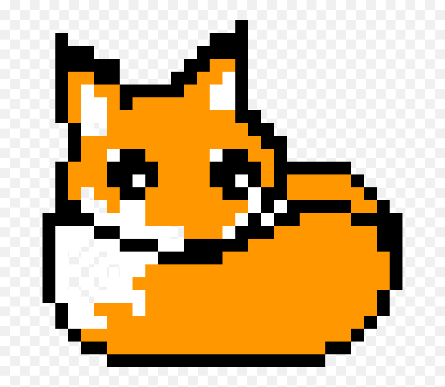 Minecraft Fox Clipart - Pixel Art Minecraft Kawaii Emoji,Emoji Pixel Art