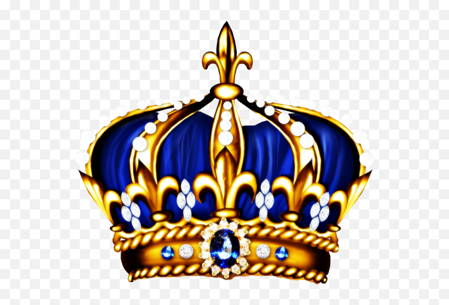 Clipart Royal Prince Crown - Gold And Royal Blue Crown Emoji,Prince Emoji