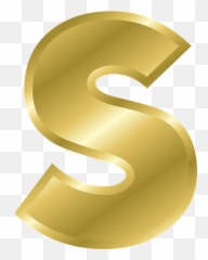Free S 80s Vectors - Gold Letters Png Emoji