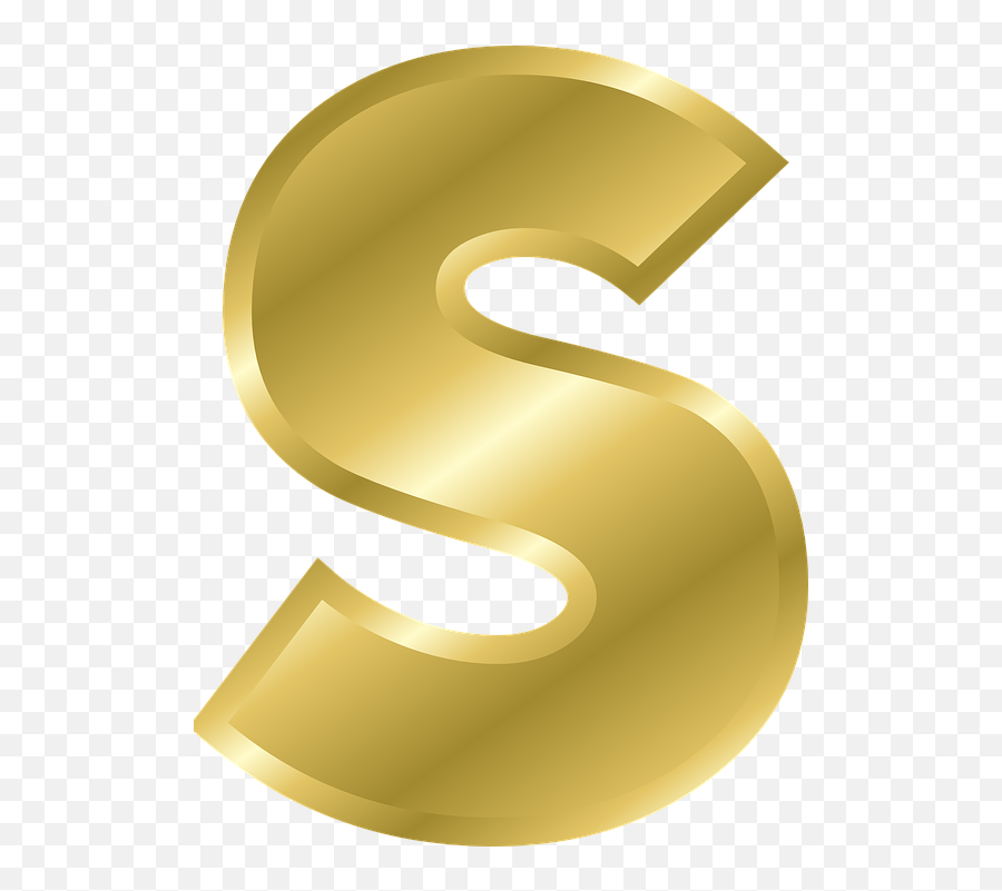 Free S 80s Vectors - Gold Letters S Png Emoji,Emoticon Movie