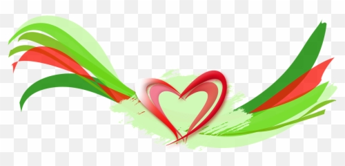 Waves The Heart Of Green Red Decoration - Coeur Rouge Et Vert Emoji,Wave Emoticon