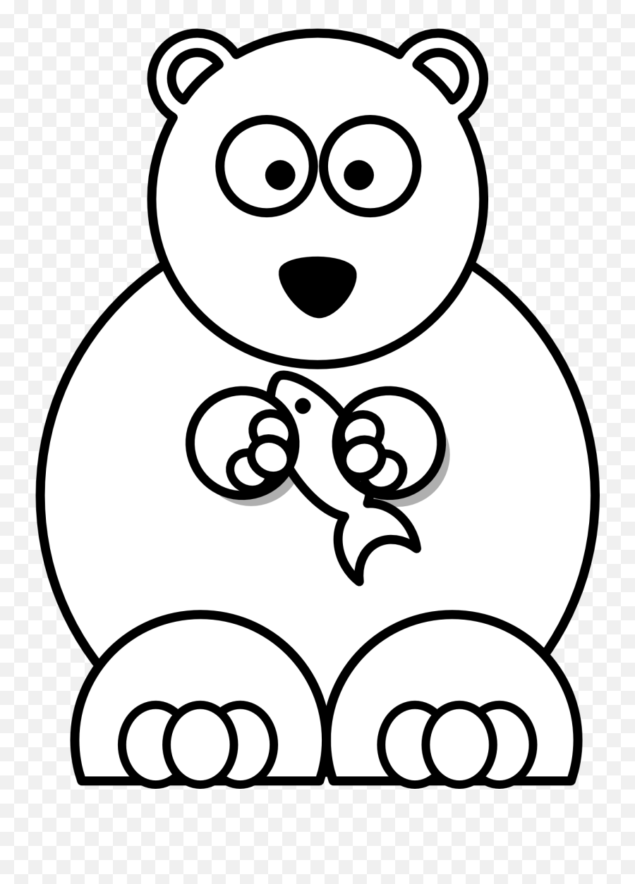Free Black Bear Images Free Download - Cartoon Clipart Polar Bear Emoji,Bear Black And White Emoji