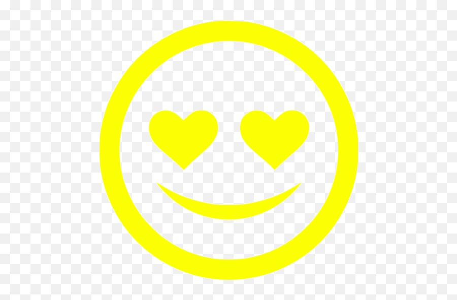 Yellow In Love Icon - Icon Emoji,Free Love Emoticon