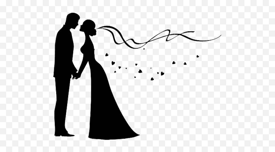 Bridegroom Wedding Invitation Silhouette - The Couple Png Wedding Silhouette Couple Png Emoji,Bride Emoji Png