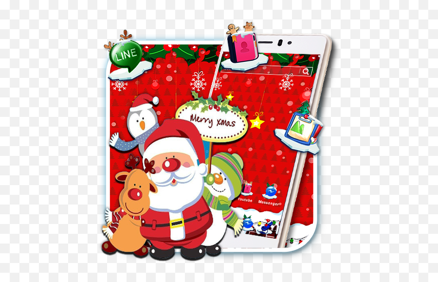 Cute Merry Christmas Launcher Theme Hd Wallpapers Qu0026a Tips - Merry Christmas Game Emoji,Merry Xmas Emoji