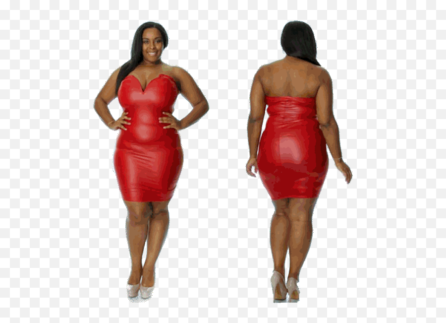 Woman In Red Dress Png Official Psds - Plus Size Red Strapless Dress Emoji,Red Dress Emoji