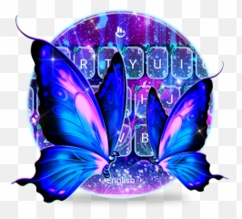 Luminous Butterfly Keyboard Theme 6 - Girly Emoji,Butterfly Emoji Android