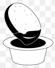 Dancing Animated Clipart - Chicken Nuggets Black And White Emoji
