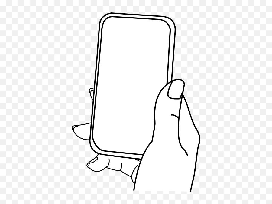 Hand Holding Iphone Drawing - Clip Art Library Cartoon Hand Holding Iphone Png Emoji,Texting Emoji Art