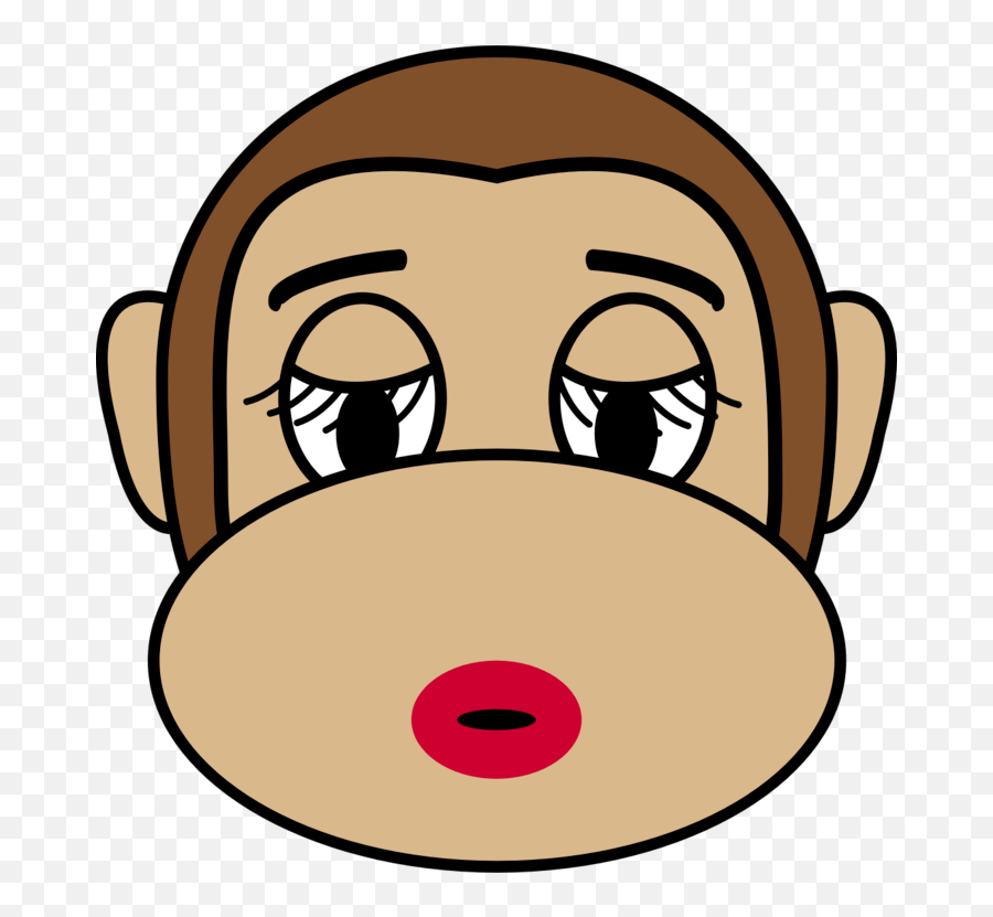 Ape Chimpanzee Primate Monkey Cartoon Free Commercial - Monkey Clipart Face Png Emoji,Monkey Emoji Transparent