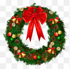Transparent Background Christmas Wreath - Christmas Wreath Png Emoji,Christmas Wreath Emoji
