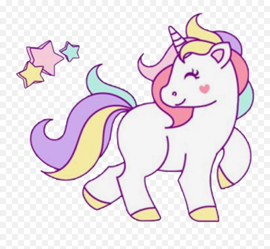 Clipart Unicorn Kawaii Clipart Unicorn - Cute Unicorn Transparent Background Emoji,Unicorn Emoji Transparent