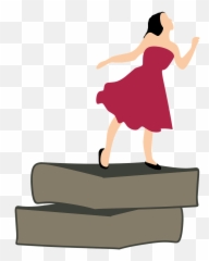 Dress Education Pile Red Woman - Educacion De La Mujer Png Emoji,Stack Of Books Emoji
