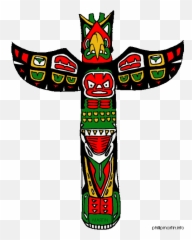 Grasshopper Clipart Totem Pole - Northwest Coast Native American Emoji