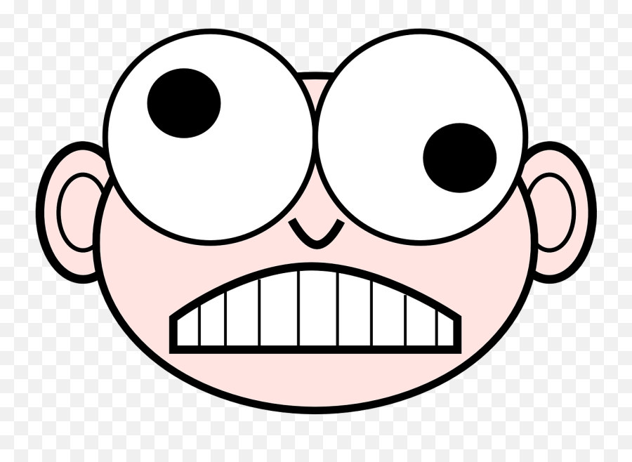 Eyes Crazy Funny Face Isolated - Crazy Clipart Png Emoji,Shocked Emoticon