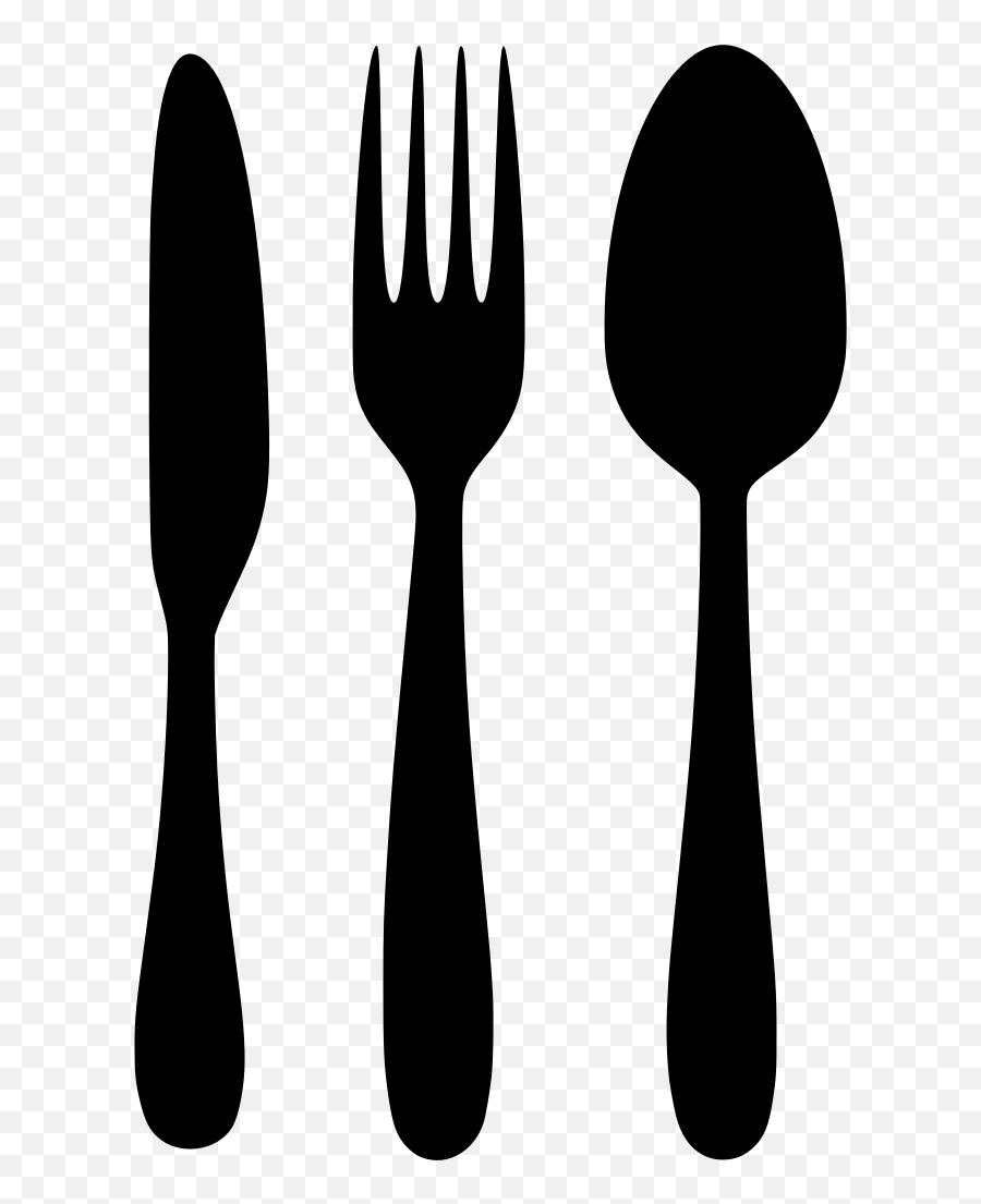 Download Png - Silhouette Fork Spoon Knife Emoji,Fork And Knife Emoji