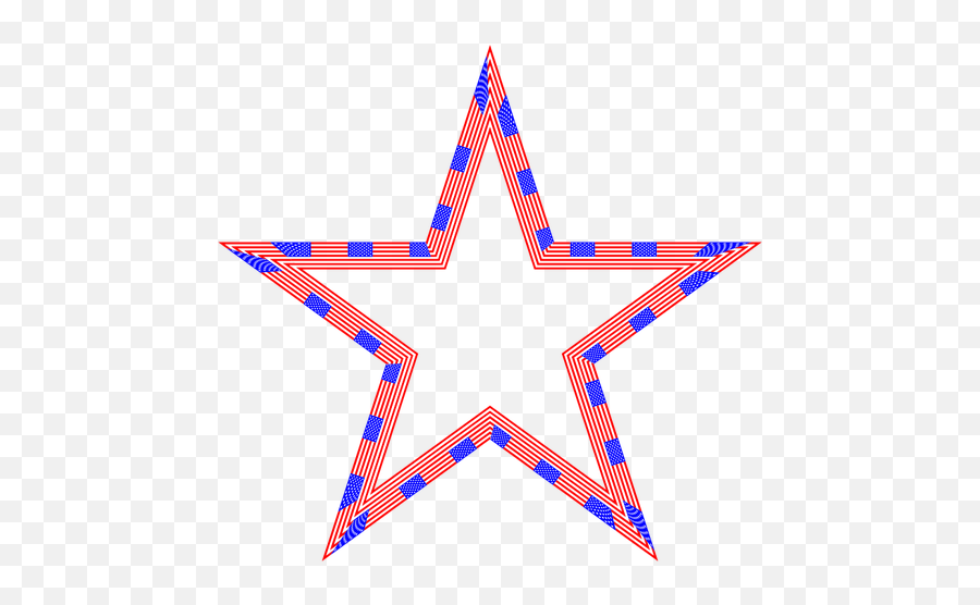 Usa Flag Star - Star Shape Transparent Background Emoji,American Flag Emoticon For Facebook