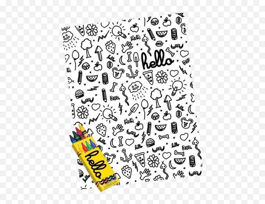 Doodles Poster And Crayon Pack - Crayon Doodles Emoji,Red Crayon Emoji