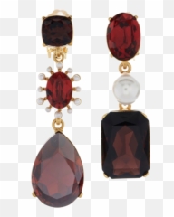 Oscar De La Renta Mixed Jewel Earrings - Oscar De La Renta Mixed Jewel Clip Emoji,Jewel Emoji