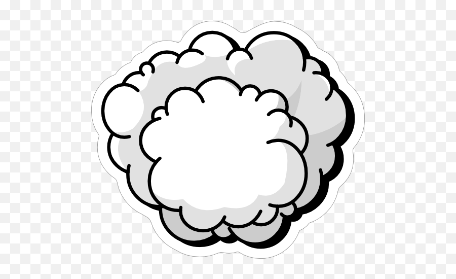 Cloud Comic Sticker - Clip Art Emoji,Black Cloud Emoji