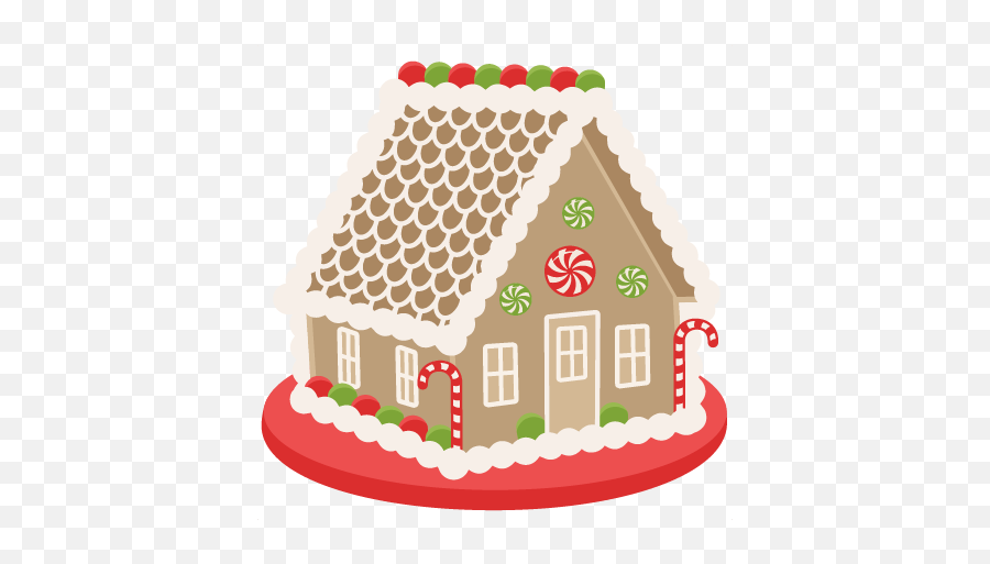 Christmas Clipart Gingerbread House - Simple Gingerbread House Clipart Emoji,House Candy House Emoji