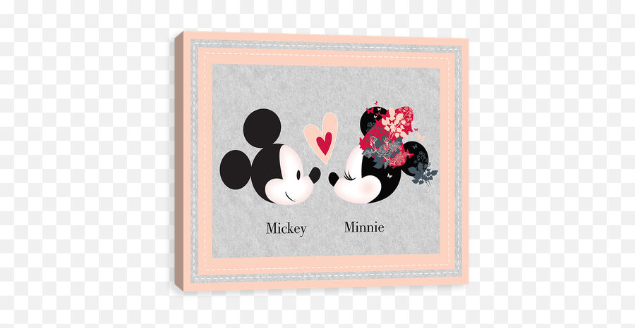 Mickey And Minnie Heads - Picture Frame Emoji,Stork Emoji