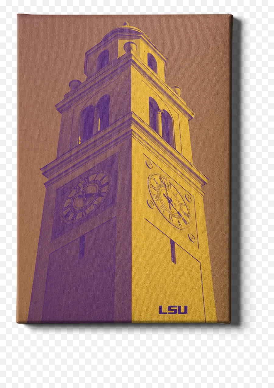 Lsu Tigers Eye Of The Tiger Officially Licensed Wall Art - Clock Tower Emoji,Night Clock Flag Tower Emoji