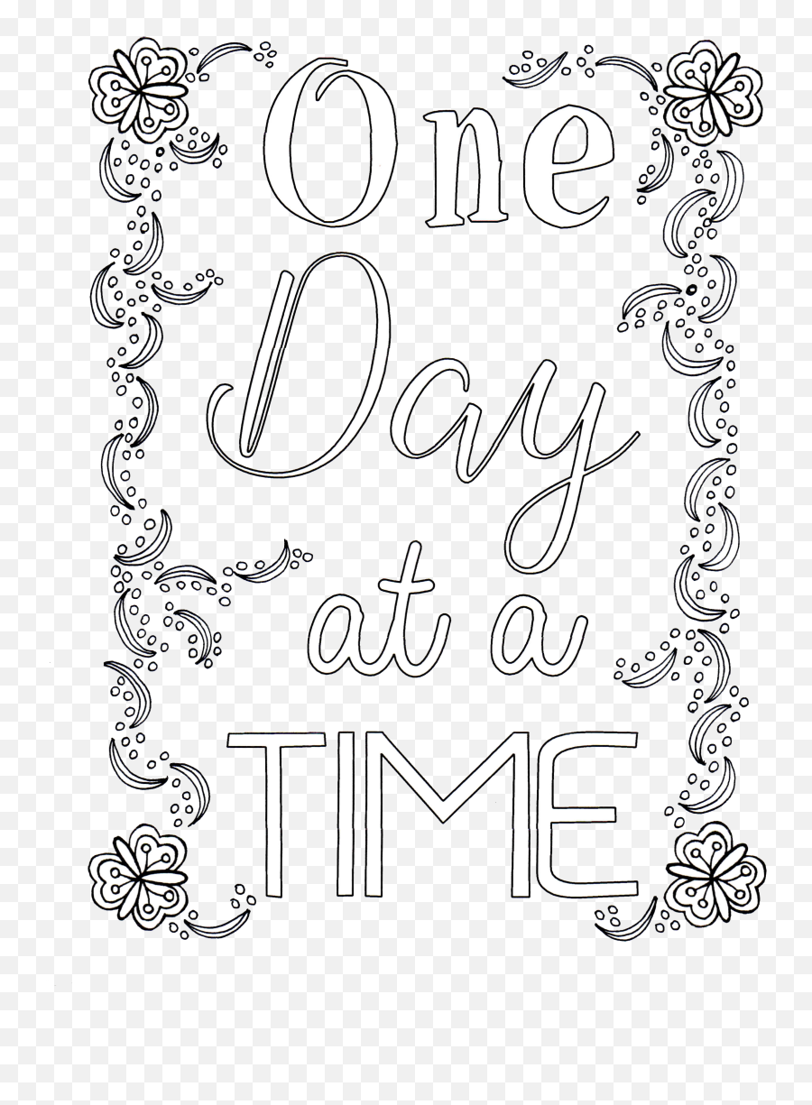 Free Coloring Printable - One Day At A Time Coloring Pages Emoji,Emotions Color Pages