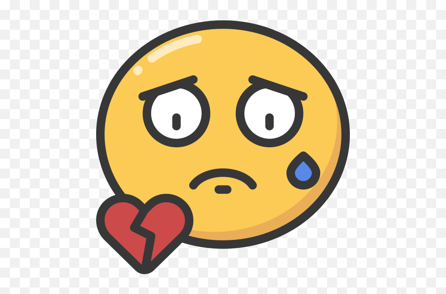 Corazón Roto - Iconos Gratis De Emoticonos Broken Smiley Face Png Emoji,Emoticono Corazon