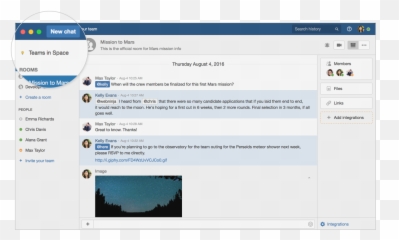 Hipchat Server Dokumentation - Gruppenchats Screenshot Emoji