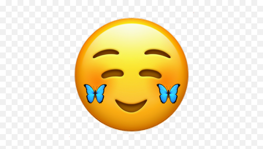 Butterly Emoji Emoji Shy X Sticker - Smiley,Emoji With X