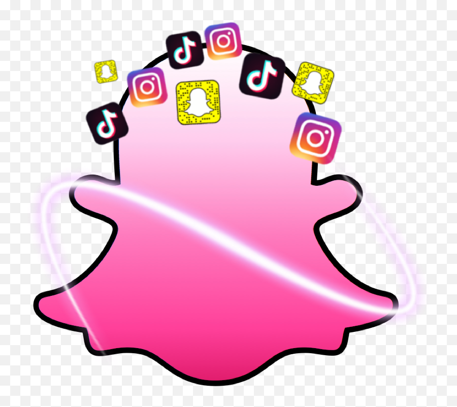 Snapchat Snap Intagram Tiktok Cellphone - Cute Snapchat And Tiktok Logo Emoji,Sunglasses Emoji On Snapchat