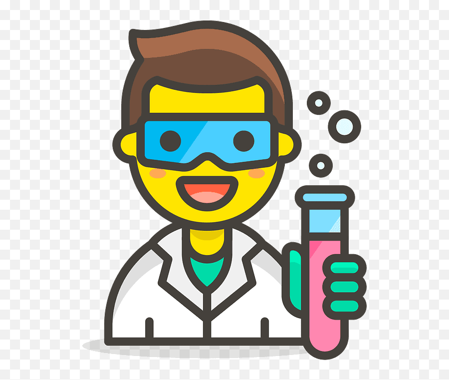 Man Scientist Emoji Clipart - Scientist Clipart,Scientist Emoji