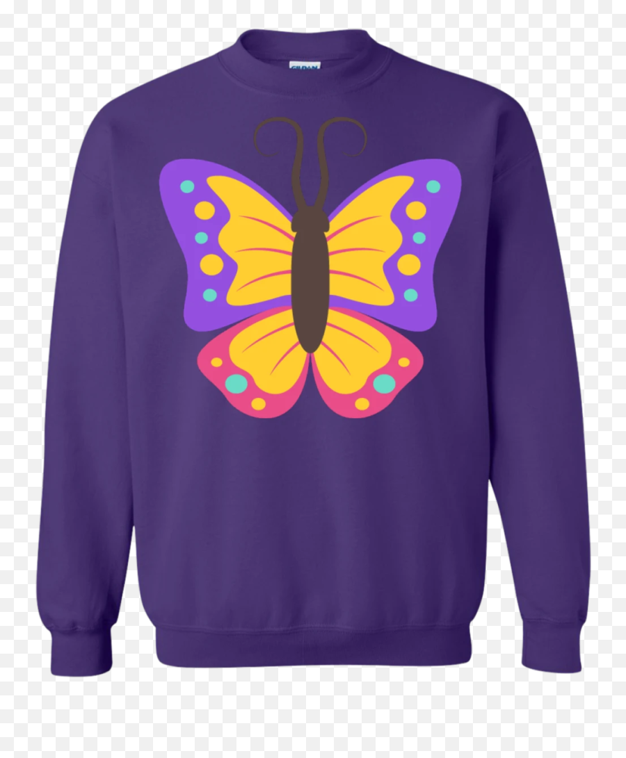 Beautiful Butterfly Emoji Sweatshirt - Sweater,Blue Butterfly Emoji