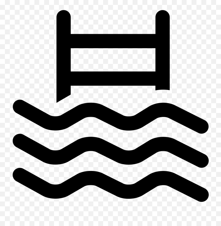Swimming Pool Water Waves With Ladder Comments - Icon Kolam Pool Symbol Png Emoji,Ladder Emoji