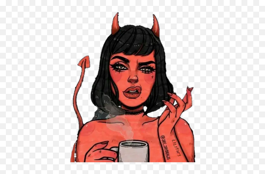 Witch Stickers For Whatsapp - Art Devil Girl Emoji,Witch Emoji Android