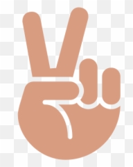 Twemoji 270c - Right Hand Peace Sign Emoji