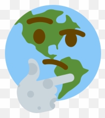 Earth Hmm - Earth Thinking Emoji,Thinking Emoji