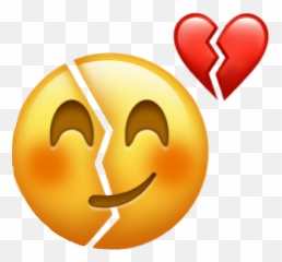 Broken Heart Emoji Png - Broken Heart Hurt Emoji,Sad Emoji Png